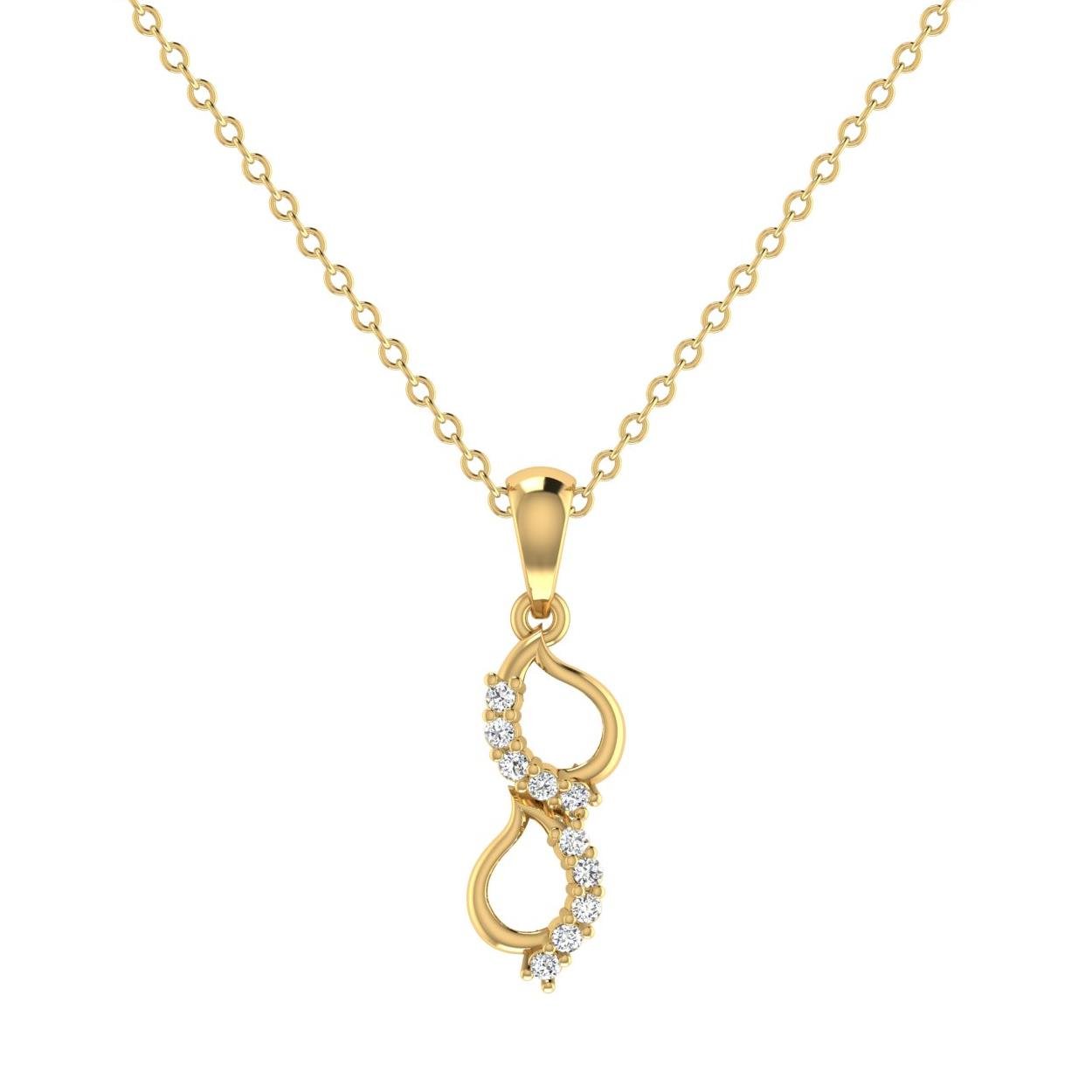 14 Kt Yellow Gold Diamond Charms & Pendants