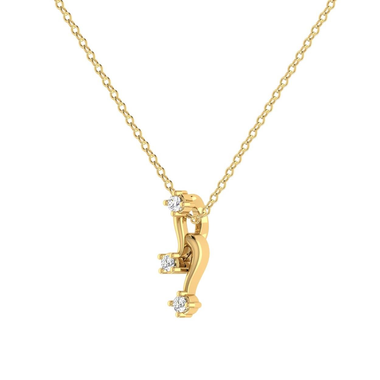 14 Kt Yellow Gold Diamond Charms & Pendants
