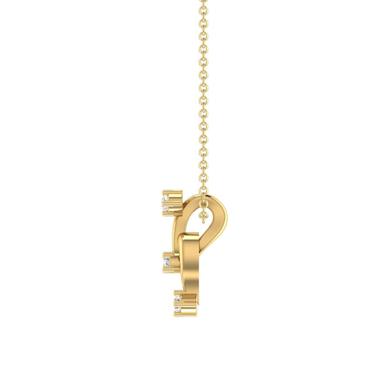 14 Kt Yellow Gold Diamond Charms & Pendants