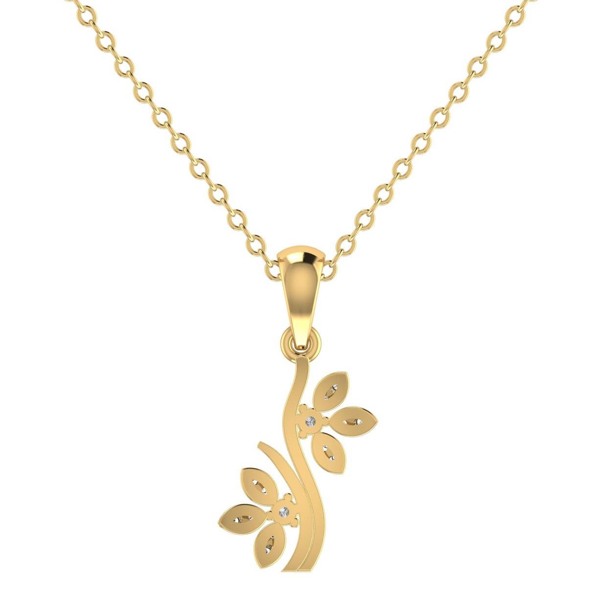 14 Kt Yellow Gold Diamond Charms & Pendants