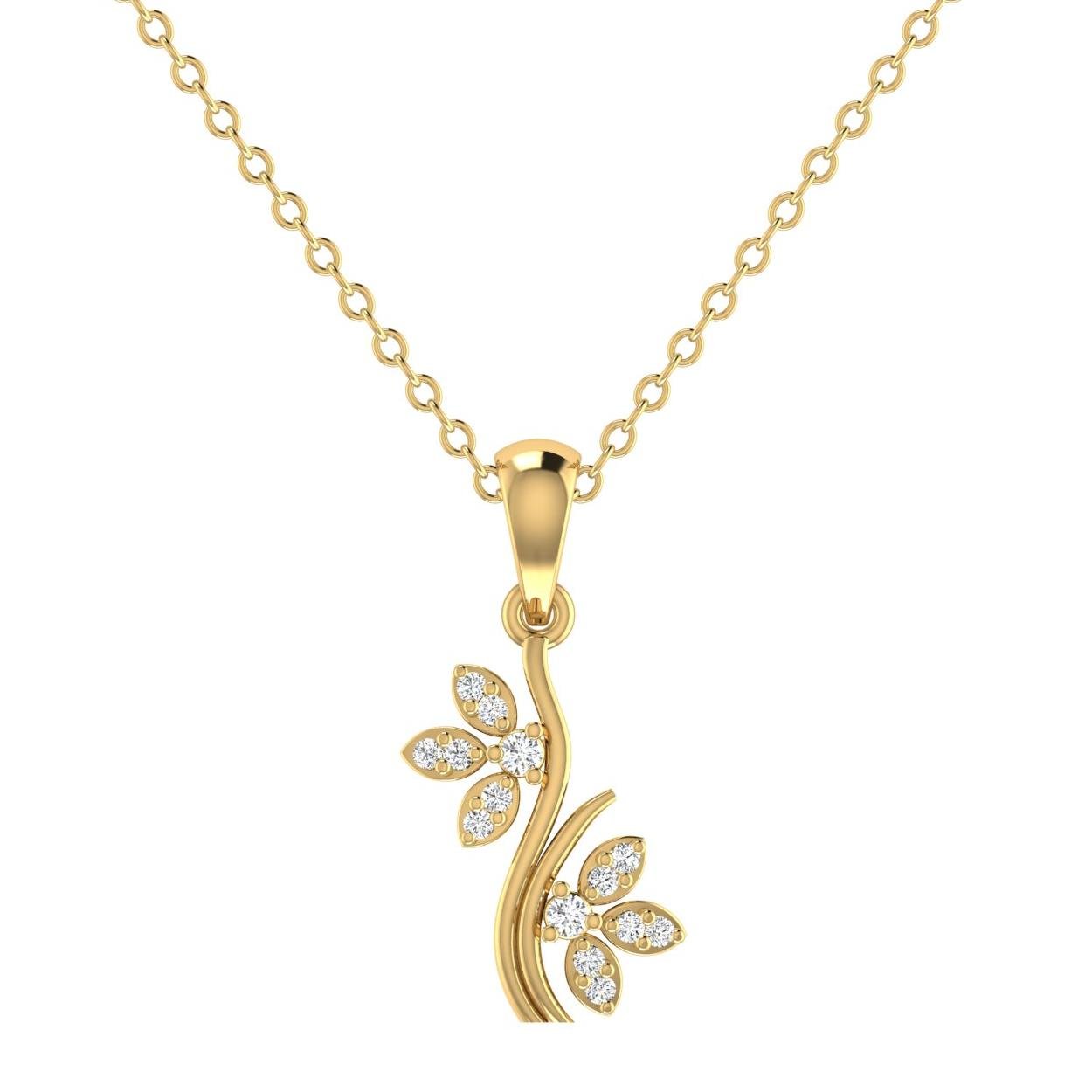 14 Kt Yellow Gold Diamond Charms & Pendants