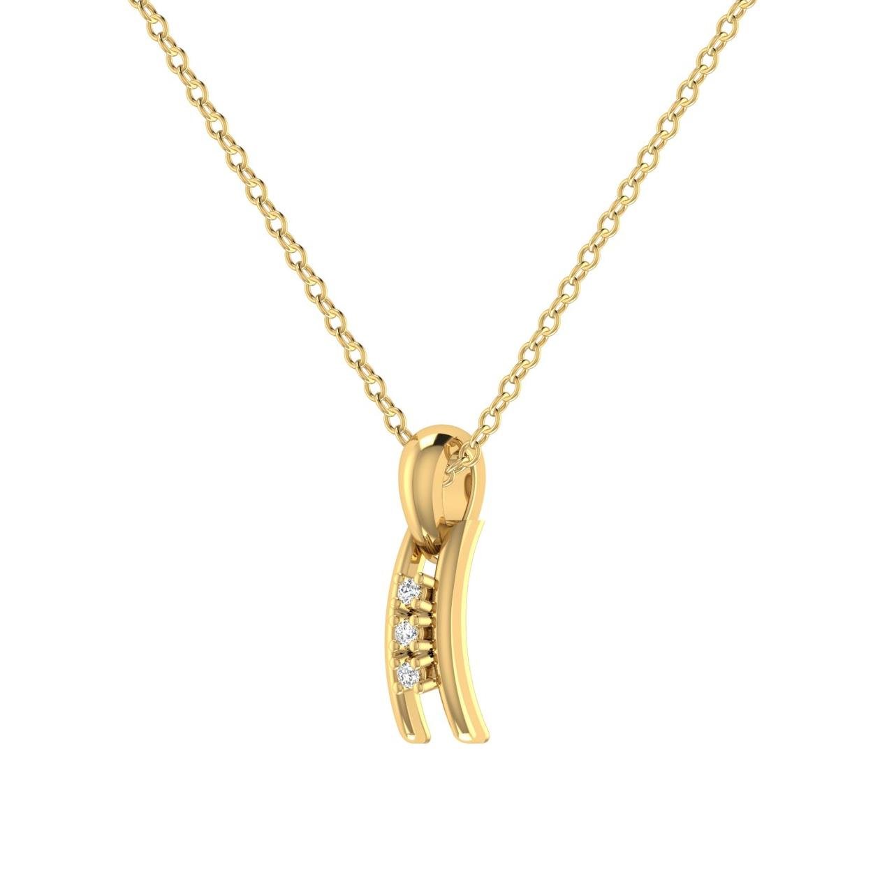 14 Kt Yellow Gold Diamond Charms & Pendants