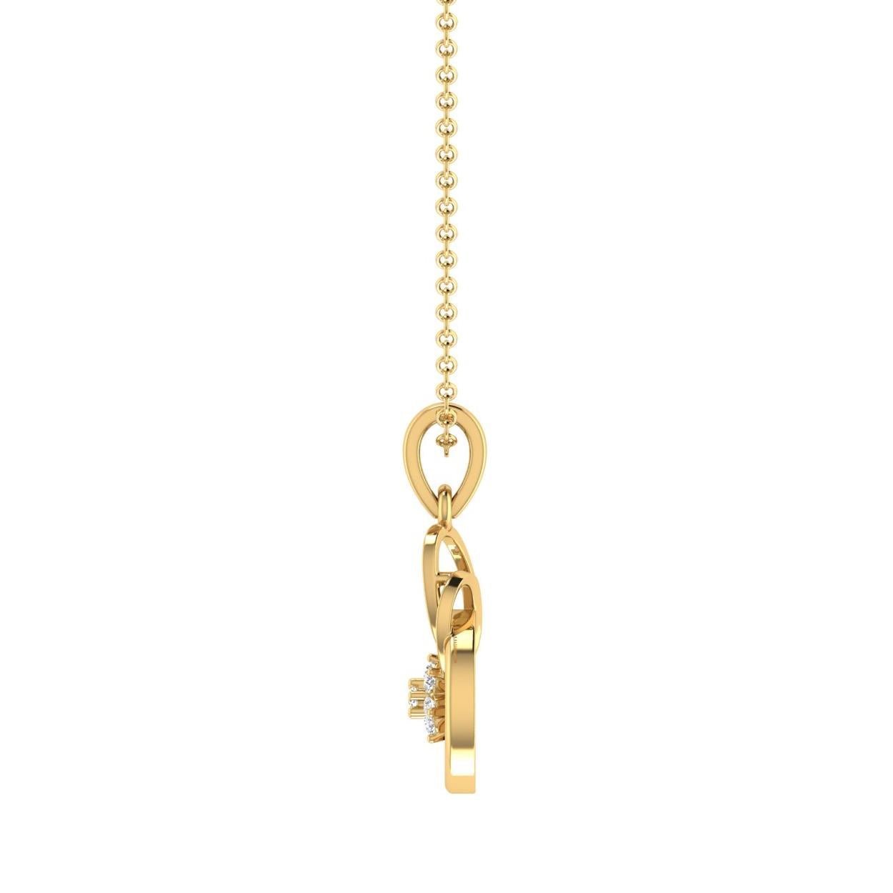 14 Kt Yellow Gold Diamond Charms & Pendants