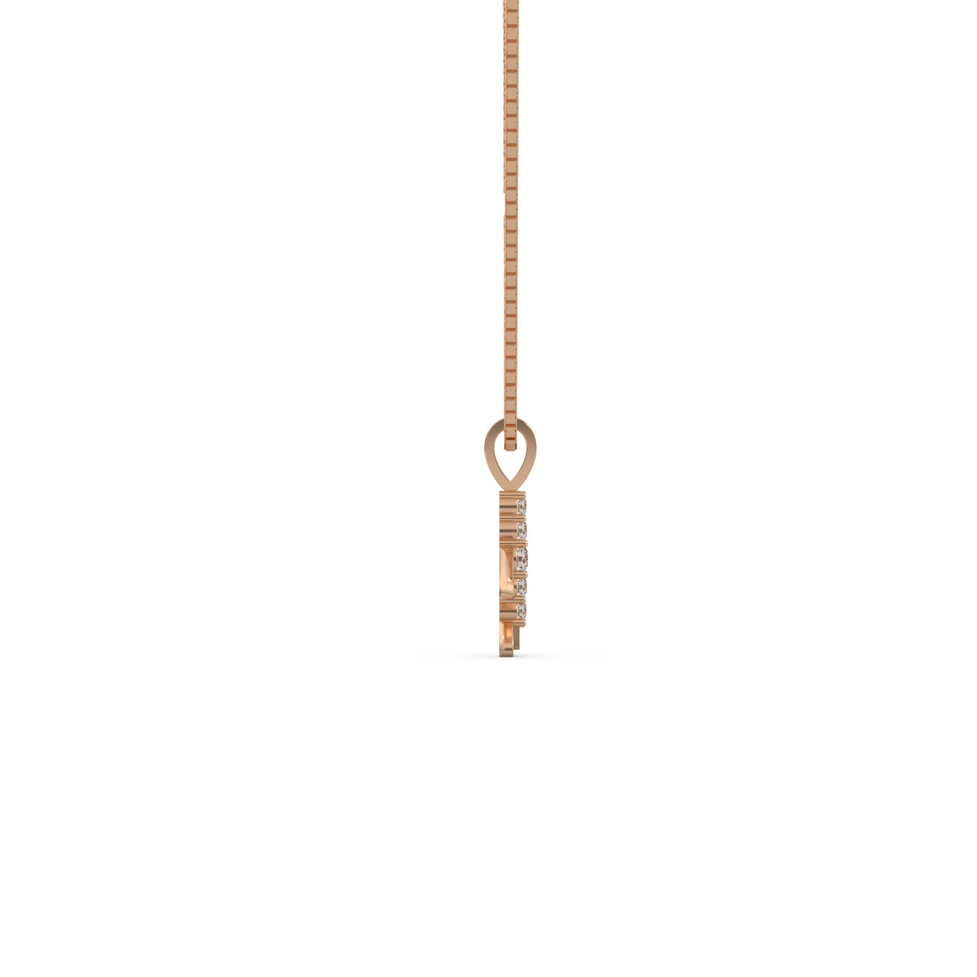 14 Kt Rose Gold Diamond Necklaces