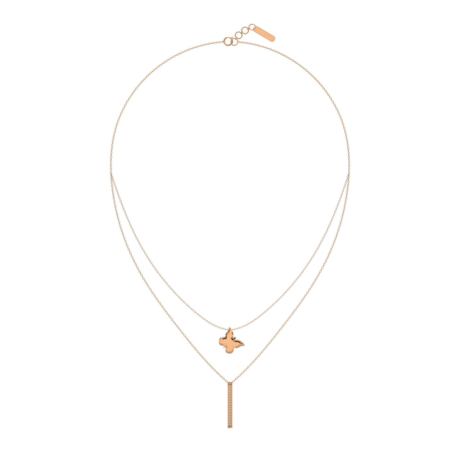 14 Kt Yellow Gold Diamond Necklaces