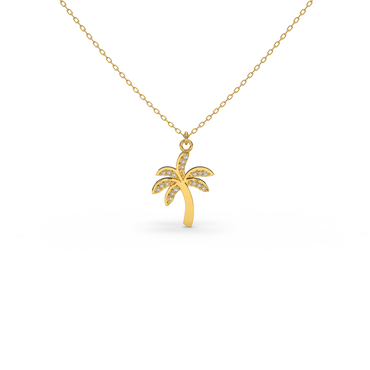 Diamond Oasis Palms Necklace